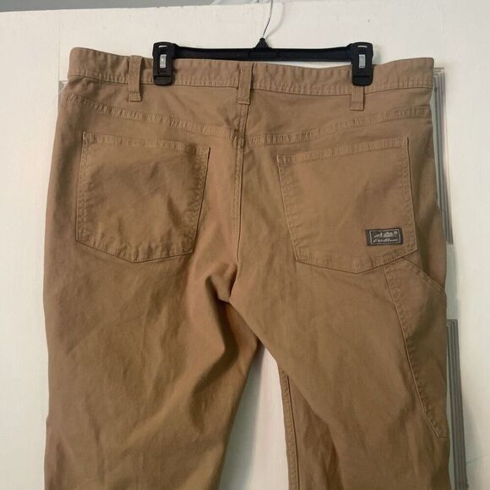 Eddie Bauer Men's Canvas Stretch Utility Pants Tan 38Wx32L classic fit - Picture 2 of 7